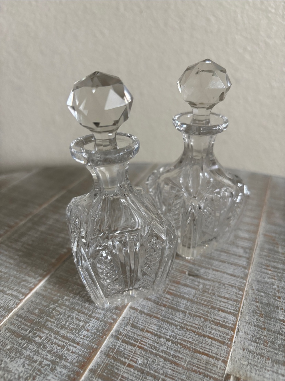 Vintage Mini Cut Crystal Perfume bottles